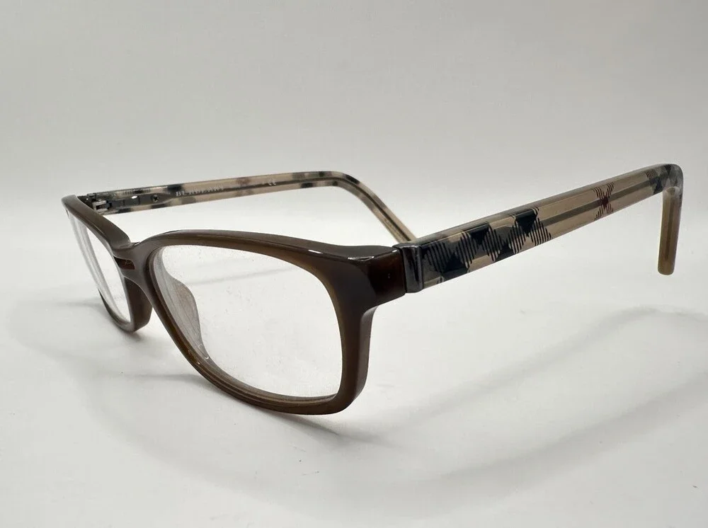 Burberry Women Eyeglasses Frames Brown Plaid B2087 3237 Size 50-16-135